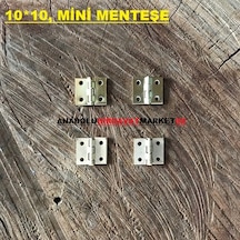 Mini Sarı Renk 10x10 Mm 100 Adet Dekoratif Tavla ve Kutu Menteşe N11.735