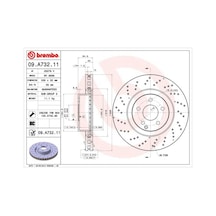 Brembo Fren Dıskı On Mercedes S-class W221 C216 Brembo 09a73211 A2214211712