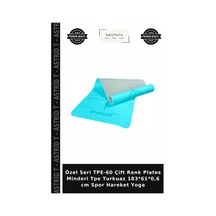 Özel Seri Tpe-60 Çift Renk Plates Minderi Tpe Turkuaz 183 61 0,6 Cm Spor Hareket Yoga