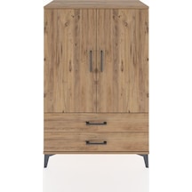 Hyperion Dolap Tek Raflı 2 Çekmeceli Tek Askılı 88x44x134 Çam-çam Atlas Çam