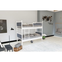 Metalia Gm 128 Star Ahşap Metal Ranza Beyaz-Antrasit Gri