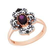 Diamond Line - Gülaylar - Altın 14 Ayar Elmas Görünümlü Yüzük (532069315)