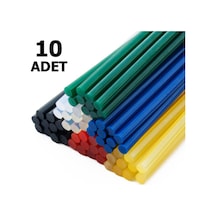 10 Adet, Renkli Kalın Silikon, 11 Mm, Sıcak Mum Silikon, Karışık Renklerde
