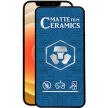 Apple Uyumlu   iPhone 12 Tam Kaplayan Mat Seramik Nano Esnek Ekran Koruyucu