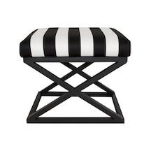 Evodeko Metal Ayaklı Zebra Puf