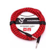 Madison Mıc030-6m-rbk Örgülü Gitar Kablosu 6m Kırmızı-siyah K