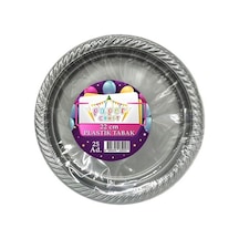 25'li Plastik Tabak Silver - Parti Tabağı