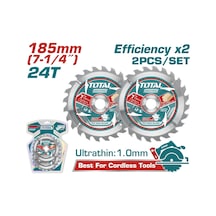 Total Daire Testere Yedek Bıçak 185 Mm 2 Li Tac2331853