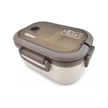 Noki Luxury Plastik Lunch Box Gri Beyaz
