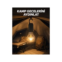 Type-c Şarjlı Led Kamp Lambası Uzun Ömürlü Pil Ve Yüksek Parlaklık Düz Renkli