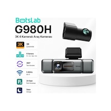 +360 Botslab G980H Pro 3K 4 Kameralı Wifi+GPS Akıllı Araç İçi Kamera +150° Geniş Açı+Yaya Algılama