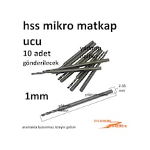Mikro Hss Metal 1mm Matkap Ucu Kalın Sap Kıl Micro Hss Metal Uç 1