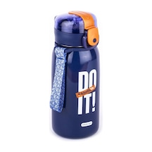 Okadı Lacivert Jdo Yazılı Pipetli Paslanmaz Çelik Termos 420ml