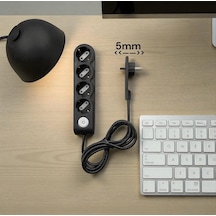 4 Lü İnce Fişli Uzatma Kablosu 3 Metre Aç/kapa Düğmeli Çocuk Korumalı Topraklamalı Dar Alan Uyumlu Şık Tasarım 3 M