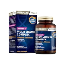 Multivitamin Complex Kadın 14 Vitamin, 8 Mineral Ve Bitkisel Ekstre İçeren Kadınlara Özel Takviye 60 Tablet Vegan