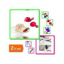 2 Adet Pilav Ve Helva Kalıbı + Banyo Mutfak İnce Kıl Detaylı Temizlik Fırçası - 2li Set R7n1z4 Plast
