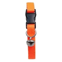 5 Adet Neon Turuncu Zilli Ayarlanabilir Kedi Boyun Tasması 22-30 Cm-21509