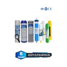 Sumarkt Açık Kasa Su Arıtma Cihazı Uyumlu 8 Aşama Cift Karbonlu 80 Gpd Vontron Multimineralli Bakım Seti