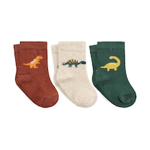 Civil Baby Dinosours 3'lü 6- Bebek Erkek Çorap Set Standart