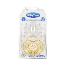 Baby Time Kiraz Uçlu Akide Desenli Emzik 6-18 Ay Sarı