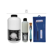 Mobilya Boyası - Cadence Multisurface H-001 Beyaz 2 Lt Ultimate Parlak Vernik 500ml Saten Rulo Set Beyaz