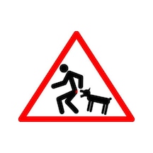 Dikkat Köpek Istırabilir Sticker Etiket Su Geçirmez 22Cm