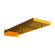 Fause Ankastre Panel Tepe Duş Başlığı Şelale Altın KTD110-G Altın