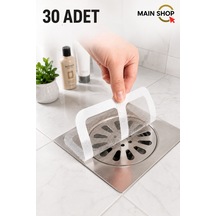 Mainshop Yapışkanlı Gider Süzgeci 30 Adet - Saç Ve Pislik Tutucu, Böcek Engelleyici M-740 Çok renkli