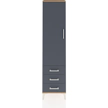 Arges Dolap Tek Raflı 3 Çekmeceli Tek Askılı 44x30x182 Çam-an... Çam