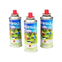 Nurgaz 220 Gr Mini Gaz Yedek Kartuş Kamp Gazı 3 Adet Çok Renkli