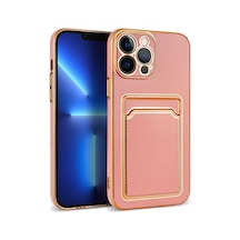 Zore İphone 12 Pro Max Uyumlu Ogaa Bark Kartlıklı Kılıf-rose Gold