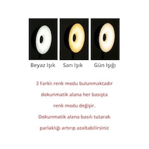 Şarzlı Masa Lambası Dekoratif Ledli Masa Lambası Dokunmatik Masa Lambası 3 Mod Dimmerli Diğer