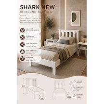 Shark New Tek Kişilik Mdf Karyola Ve 2 Komodinli Set