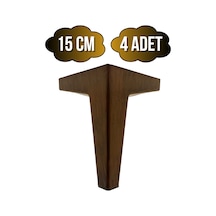 Serçe Düz 15cm Plastik Ayak Mobilya Masa Ve Dolap Ayağı 15cm Ahşap Rengi 4 Adet Ahşap Rengi