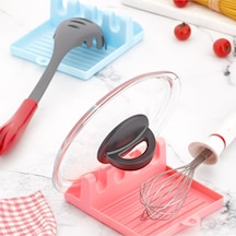 Tabak Tutucu Ve Kaşıklık Tencere Kapağı Standı Kaşık Kepçe Altlığı Düzenleyici 1 Adet Plastik Çok Re Diğer