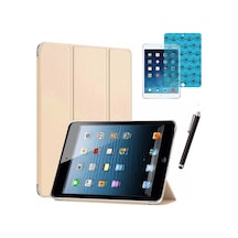 Apple Uyumlu iPad Mini 2 / Mini 3 Smart Cover Tablet Kılıfı Ekran Koruyucu Kalem Set Kapaklı Kılıf