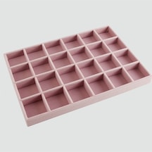 Yerli Üretim Süet Kumaş Pembe Renk 34 Cm / 24 Cm Çekmece İçi Pembe