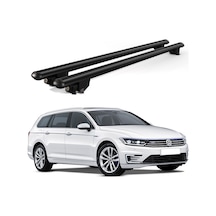 Kanca Volkswagen Passat B8 Alltrack 2015 Vesonrası Uyumlu Siyah Kilitli Ara Atkı 120cm Port Bagaj Tavan Barı