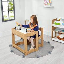Minera 4-6 Yaş Martı Model Ahşap Montessori Aktivite Çalışma Masa Ve Sandalye Seti (1 Masa + 1 Sandalye)