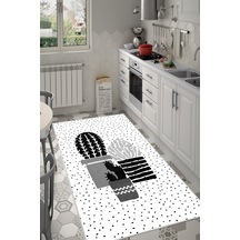 West Home Dijital Baskılı Yıkanabilir Kaymaz Taban Mutfak Halısı Wh 349 Grey