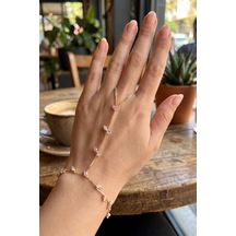 Gold Renk Pirinç Zirkon Taşlı Yaprak Model Şahmeran Tj-sn822 Altın