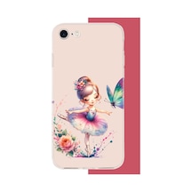 İphone 7-8-se 2020 Uyumlu Minik Balerin1 Uv Baskılı Silikon Kılıf Renkli