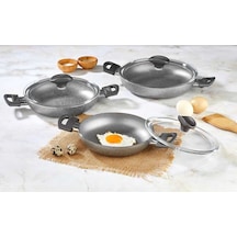 Papilla Fred 18-20-22 CM 6'lı Sahan Seti. Gri