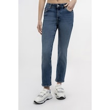 Loft Mom Slim Fit Kadın Pantolon Lf2036263 Mavi