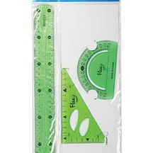 südor  flexible ruler set  flexi cetvel set yeşil pembe sarı mav