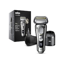 Braun Series 9 Pro Erkekler İçin Elektrikli Tıraş Makinesi, Prolift Düzelticili Ve 4'ü 1 Arada Temizleme Ve Şarj Merkezi İle Sakal Tıraş Makinesi, 5'i 1 Arada Temizleme Ve Şarj Merkezi, Çanta, Şarj Edilebilir, Kablosuz, 9466 Cc, Krom