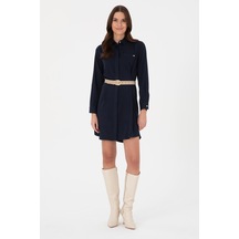 U.S. Polo Assn. U.s. Polo Assn. Kadın Lacivert Elbise Dokuma 50317615-vr033