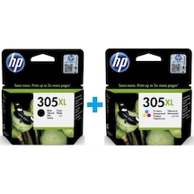 Hp 305Xl Siyah Ve Renkli 2Li Paket 3Ym63Ae / 3Ym62Ae Hp Deskjet 2320