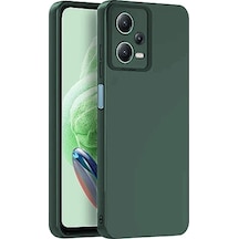 Xiaomi Redmi Note 12 Pro 5g Kılıf Nano İçi Kadife Silikon - Koyu Yeşil Çr