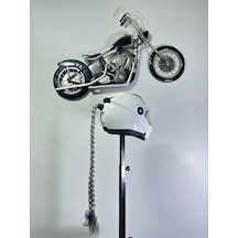 Motor & Motosiklet Gri Renk Saç Kask Dış Aksesuarı Diğer